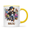 Personalised Kids Skateboarding Mug β Custom Urban Teddy Bear Design