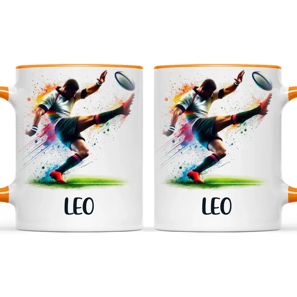 Custom Kids Rugby Mug β Personalised Name Gift for Young Rugby Fans