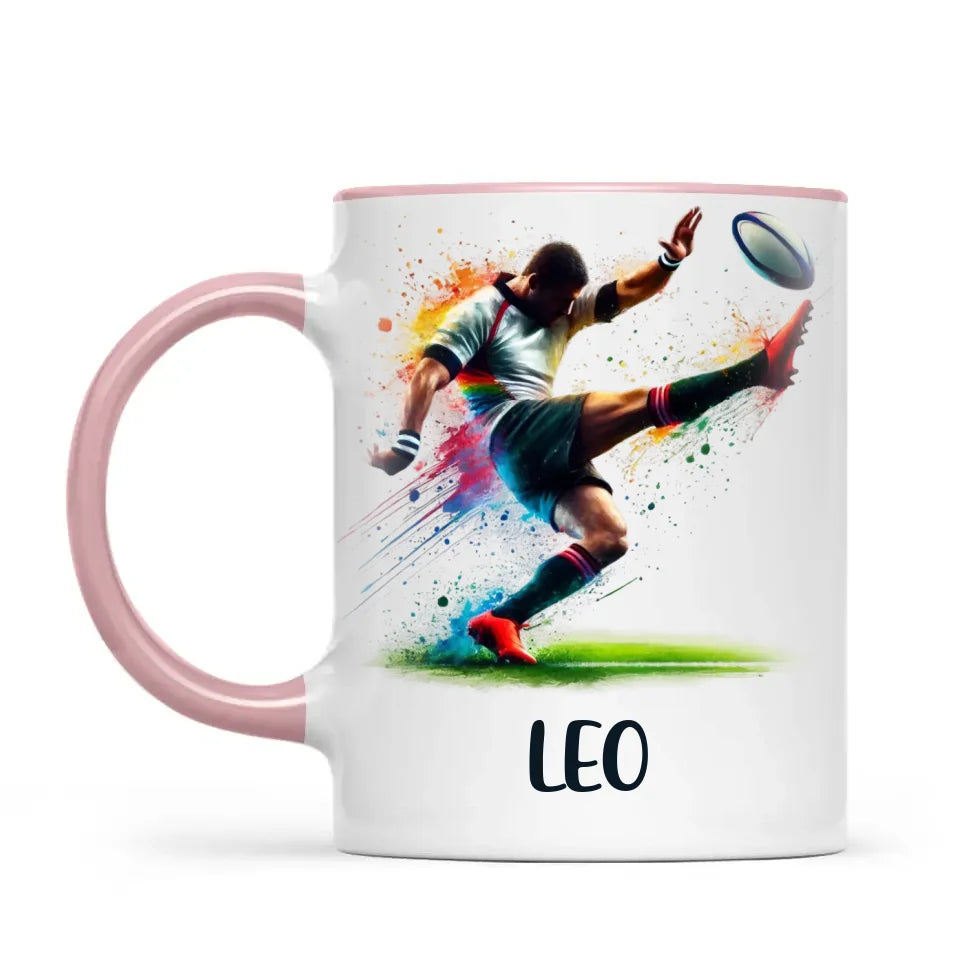 Custom Kids Rugby Mug β Personalised Name Gift for Young Rugby Fans