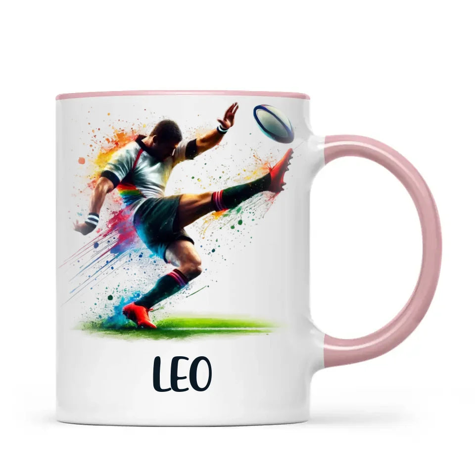 Custom Kids Rugby Mug β Personalised Name Gift for Young Rugby Fans
