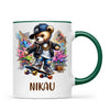 Personalised Kids Skateboarding Mug β Custom Urban Teddy Bear Design