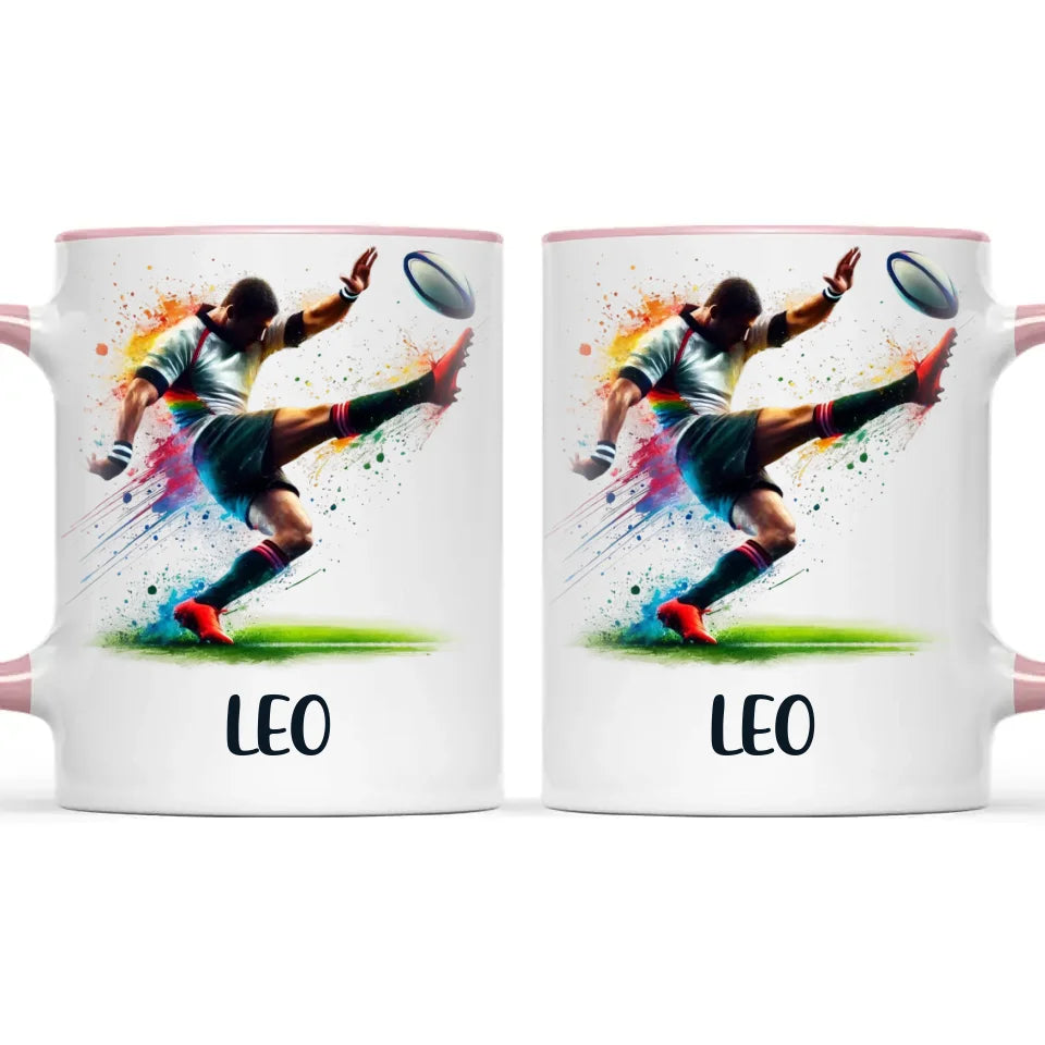 Custom Kids Rugby Mug β Personalised Name Gift for Young Rugby Fans