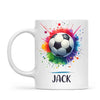 Kids Personalised Soccer Mug β Custom Name Football Gift for Young Players