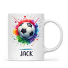 Kids Personalised Soccer Mug β Custom Name Football Gift for Young Players
