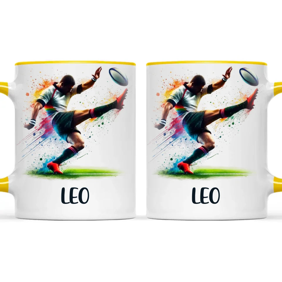 Custom Kids Rugby Mug β Personalised Name Gift for Young Rugby Fans