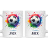 Kids Personalised Soccer Mug β Custom Name Football Gift for Young Players