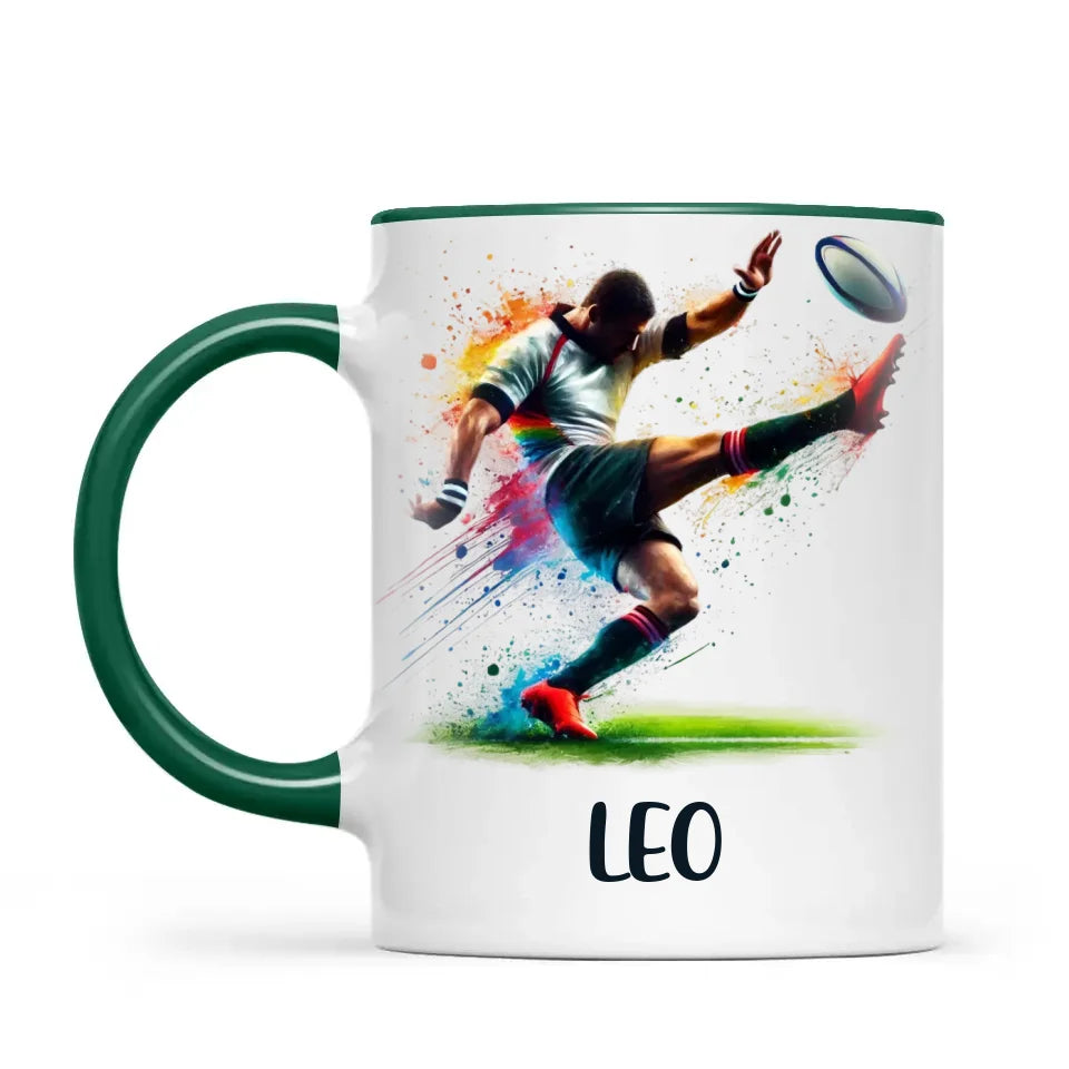 Custom Kids Rugby Mug β Personalised Name Gift for Young Rugby Fans