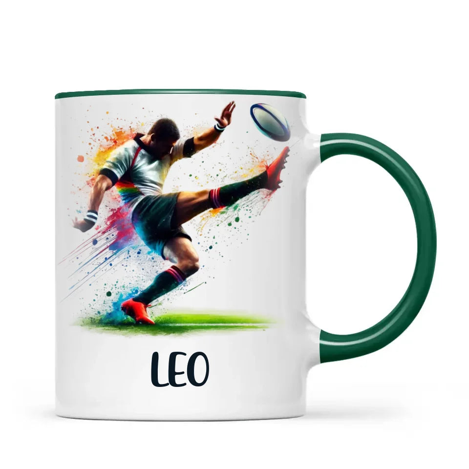 Custom Kids Rugby Mug β Personalised Name Gift for Young Rugby Fans