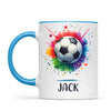 Kids Personalised Soccer Mug β Custom Name Football Gift for Young Players
