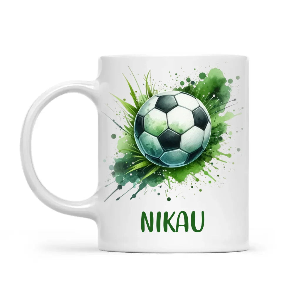 Custom Kids Soccer Mug β Personalised Gift for Future Football Stars