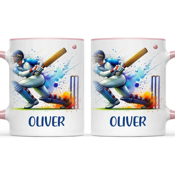 Custom Kids Cricket Mug β Personalised Name Gift for Young Cricket Fans