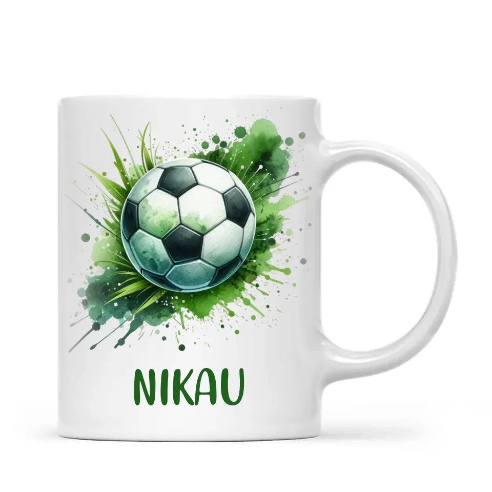 Custom Kids Soccer Mug β Personalised Gift for Future Football Stars