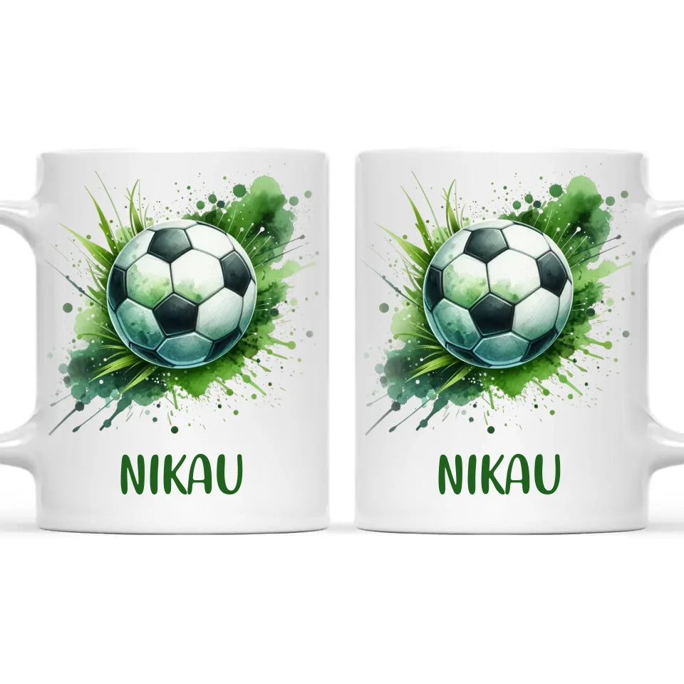 Custom Kids Soccer Mug β Personalised Gift for Future Football Stars