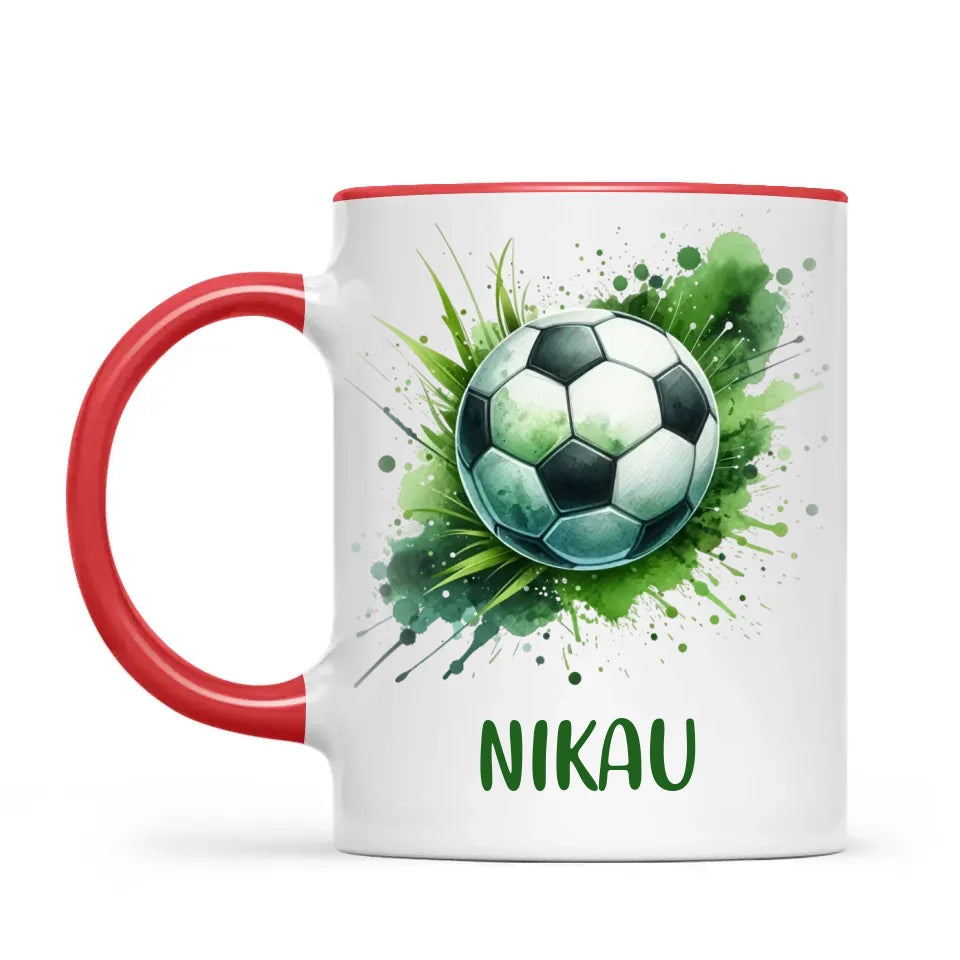 Custom Kids Soccer Mug β Personalised Gift for Future Football Stars
