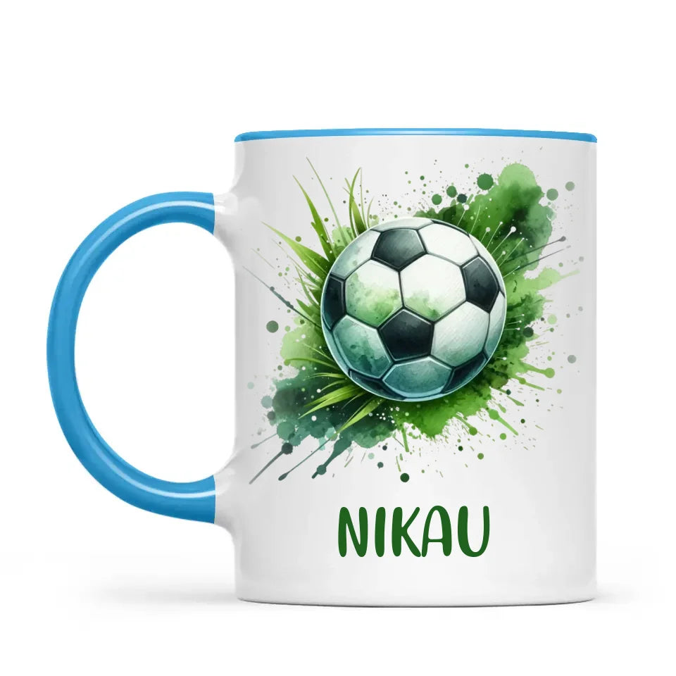 Custom Kids Soccer Mug β Personalised Gift for Future Football Stars