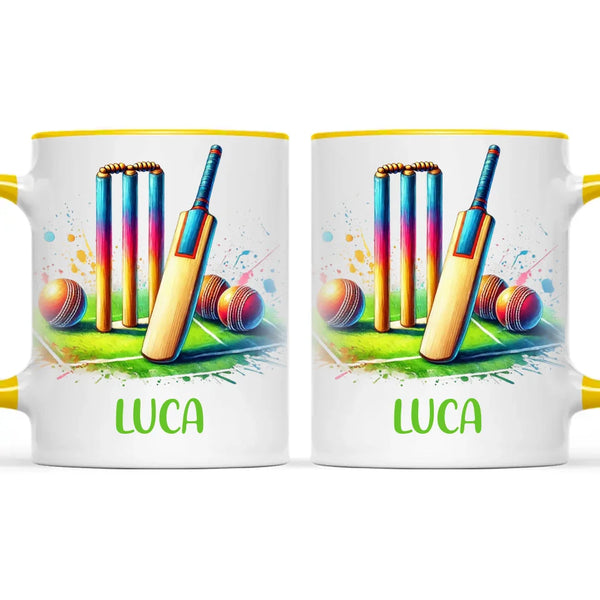 Personalised Kids Cricket Mug with Name β Custom Cricket Gift for Young Players