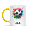 Kids Personalised Soccer Mug β Custom Name Football Gift for Young Players