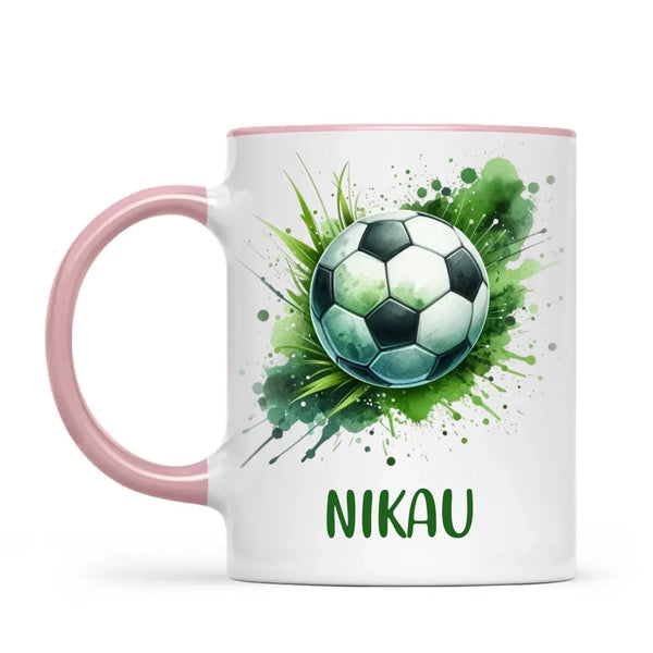 Custom Kids Soccer Mug β Personalised Gift for Future Football Stars