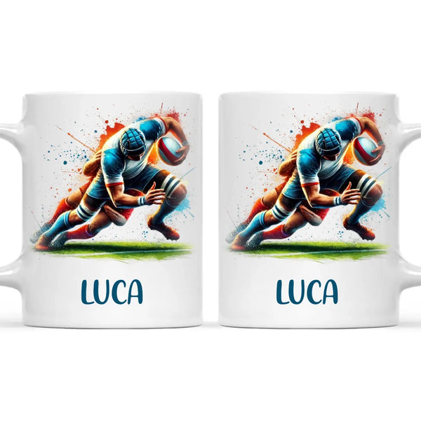 Personalised Kids Rugby Mug with Name β Custom Rugby Gift for Young Players