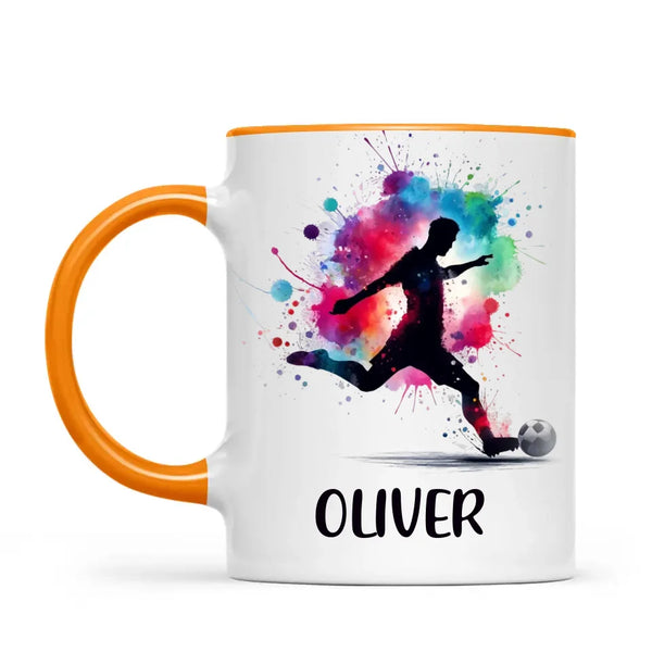 Personalised Kids Soccer Mug with Name β Custom Football Gift for Young Players