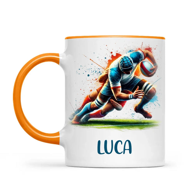 Personalised Kids Rugby Mug with Name β Custom Rugby Gift for Young Players