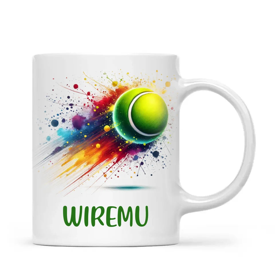 Personalised Kids Tennis Mug with Name β Custom Tennis Gift for Young Players