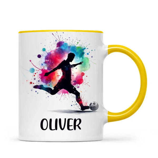 Personalised Kids Soccer Mug with Name β Custom Football Gift for Young Players