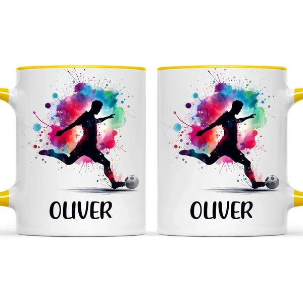 Personalised Kids Soccer Mug with Name β Custom Football Gift for Young Players