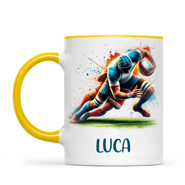 Personalised Kids Rugby Mug with Name β Custom Rugby Gift for Young Players