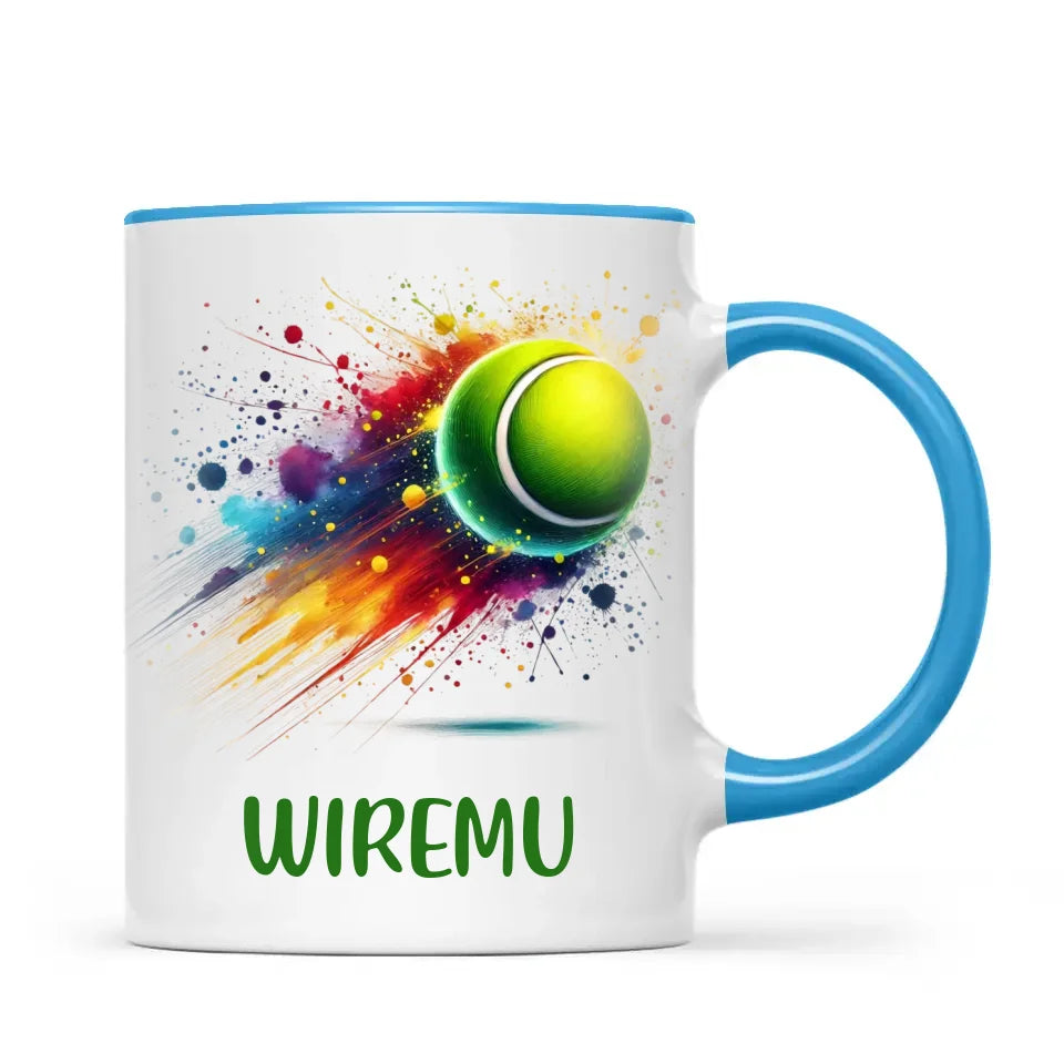 Personalised Kids Tennis Mug with Name β Custom Tennis Gift for Young Players