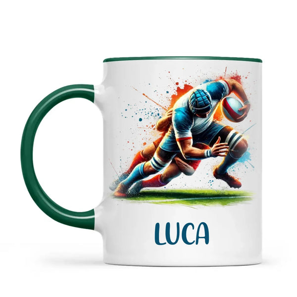 Personalised Kids Rugby Mug with Name β Custom Rugby Gift for Young Players
