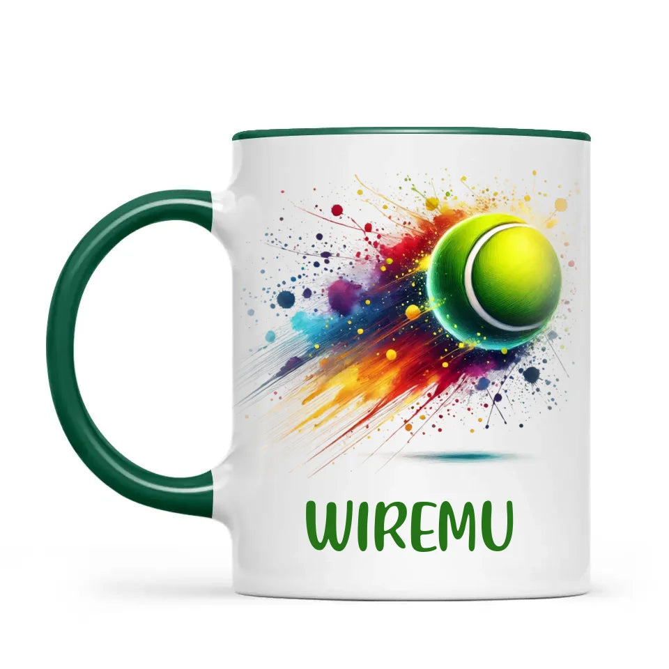 Personalised Kids Tennis Mug with Name β Custom Tennis Gift for Young Players
