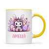 Personalised Easter Bunnycorn Mug – Custom Name Cup for Girls – Cute Unicorn Bunny with Flowers & Eggs – Ceramic or Enamel – NZ Made Gift