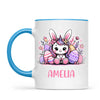 Personalised Easter Bunnycorn Mug – Custom Name Cup for Girls – Cute Unicorn Bunny with Flowers & Eggs – Ceramic or Enamel – NZ Made Gift
