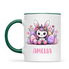 Personalised Easter Bunnycorn Mug – Custom Name Cup for Girls – Cute Unicorn Bunny with Flowers & Eggs – Ceramic or Enamel – NZ Made Gift