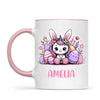 Personalised Easter Bunnycorn Mug – Custom Name Cup for Girls – Cute Unicorn Bunny with Flowers & Eggs – Ceramic or Enamel – NZ Made Gift