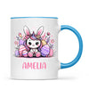 Personalised Easter Bunnycorn Mug – Custom Name Cup for Girls – Cute Unicorn Bunny with Flowers & Eggs – Ceramic or Enamel – NZ Made Gift