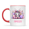 Personalised Easter Bunnycorn Mug – Custom Name Cup for Girls – Cute Unicorn Bunny with Flowers & Eggs – Ceramic or Enamel – NZ Made Gift