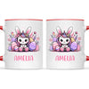 Personalised Easter Bunnycorn Mug – Custom Name Cup for Girls – Cute Unicorn Bunny with Flowers & Eggs – Ceramic or Enamel – NZ Made Gift