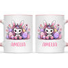 Personalised Easter Bunnycorn Mug – Custom Name Cup for Girls – Cute Unicorn Bunny with Flowers & Eggs – Ceramic or Enamel – NZ Made Gift