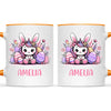 Personalised Easter Bunnycorn Mug – Custom Name Cup for Girls – Cute Unicorn Bunny with Flowers & Eggs – Ceramic or Enamel – NZ Made Gift