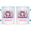 Personalised Easter Bunnycorn Mug – Custom Name Cup for Girls – Cute Unicorn Bunny with Flowers & Eggs – Ceramic or Enamel – NZ Made Gift
