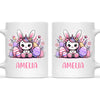 Personalised Easter Bunnycorn Mug – Custom Name Cup for Girls – Cute Unicorn Bunny with Flowers & Eggs – Ceramic or Enamel – NZ Made Gift
