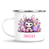 Personalised Easter Bunnycorn Mug – Custom Name Cup for Girls – Cute Unicorn Bunny with Flowers & Eggs – Ceramic or Enamel – NZ Made Gift