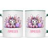 Personalised Easter Bunnycorn Mug – Custom Name Cup for Girls – Cute Unicorn Bunny with Flowers & Eggs – Ceramic or Enamel – NZ Made Gift