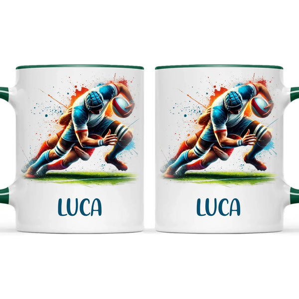 Personalised Kids Rugby Mug with Name β Custom Rugby Gift for Young Players