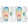 Personalised Father’s Day Footprint Mug – Add Baby or Dog Names (11oz)