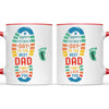 Personalised Father’s Day Footprint Mug – Add Baby or Dog Names (11oz)