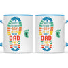 Personalised Father’s Day Footprint Mug – Add Baby or Dog Names (11oz)