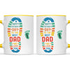 Personalised Father’s Day Footprint Mug – Add Baby or Dog Names (11oz)